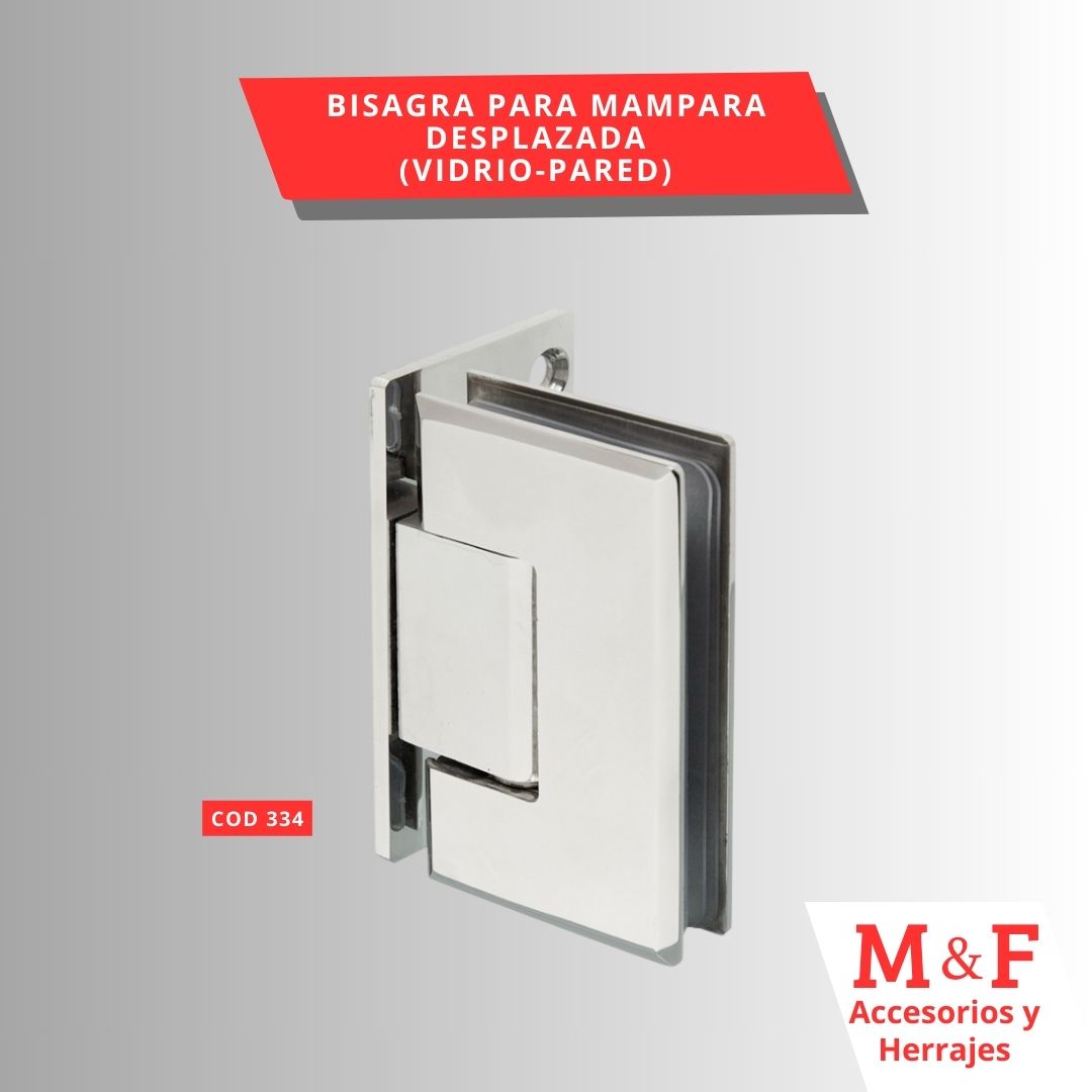 Bisagra para Puerta de Vidrio Desplazada